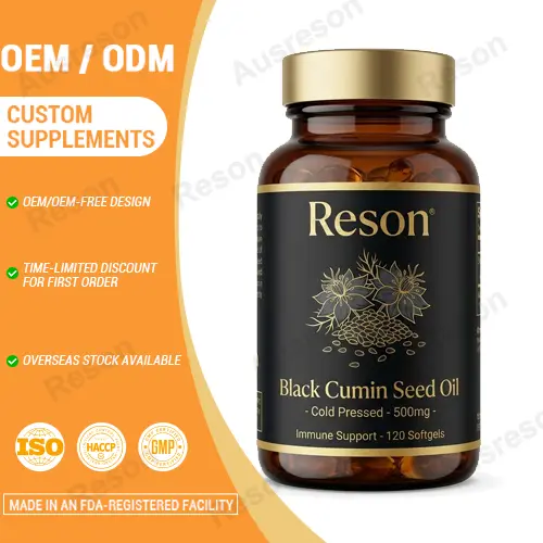 Black cumin seed oil softgels bulk supplier | Cold-Pressed