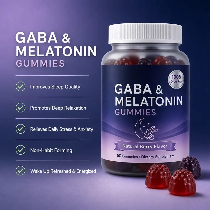 GABA + Melatonin gummies deep sleep supplement bulk supplier