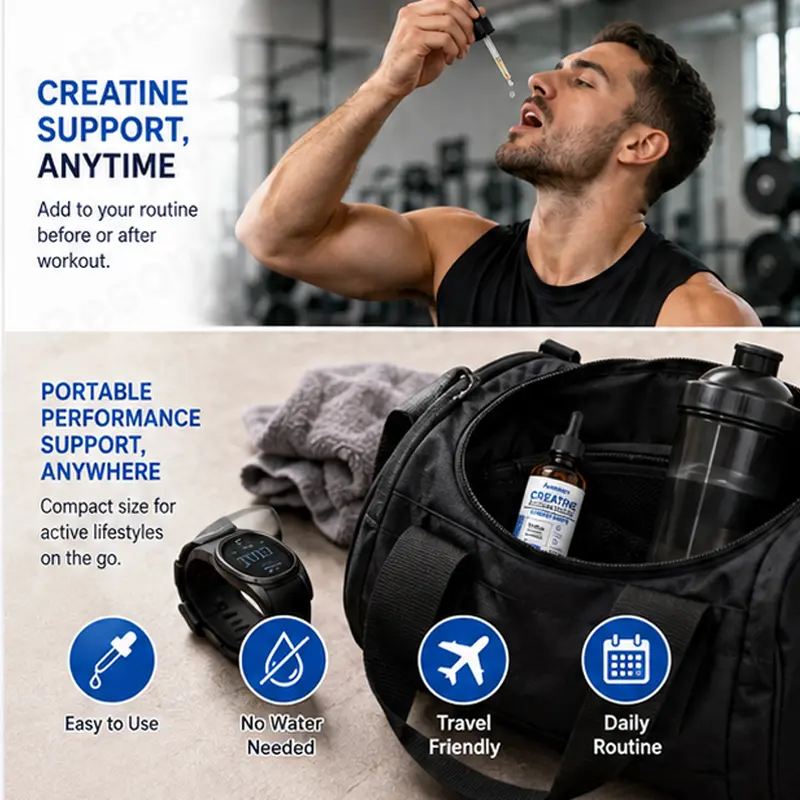 Creatine Liquid Drops high bioavailability no bloating oem manufacturer