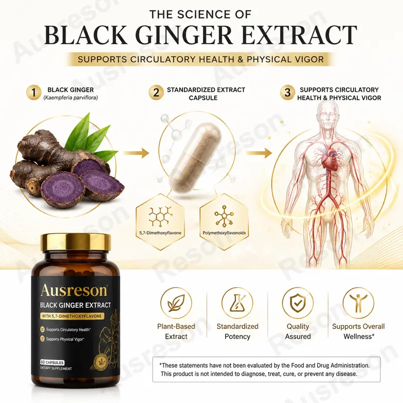 Black Ginger Extract capsules bulk supplier Natural energy supplement