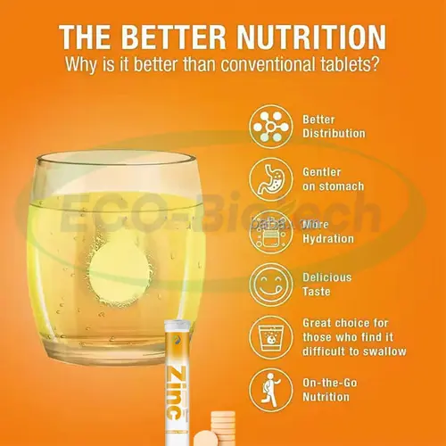 Zinc Effervescent Tablets for Immune Support | Fast Absorption | OEM
