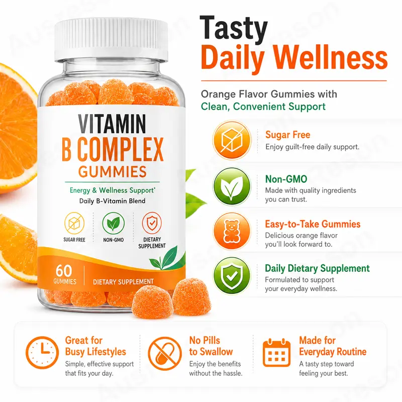 Vegan vitamin B Complex Gummies Manufacturer