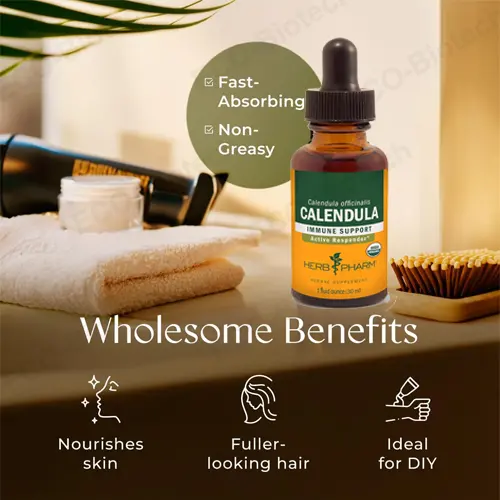organic Calendula Liquid Extract: Natural Soothing & Skin Healing