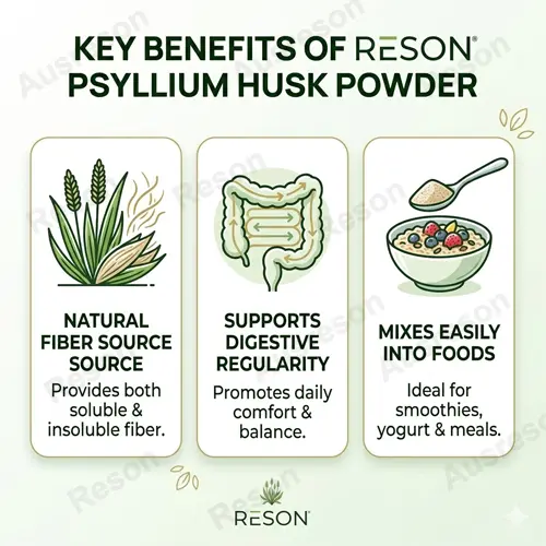 Natural Premium Psyllium Husk Powder Fiber for Gut Health