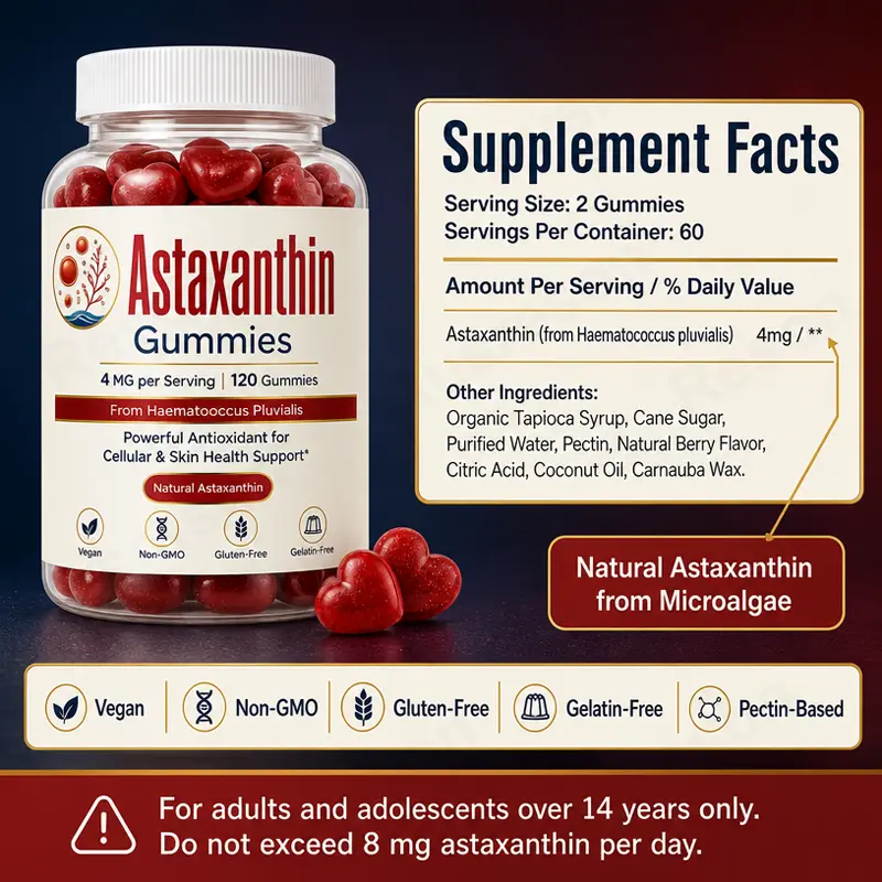 astaxanthin gummies Skin eye Health supplement Private Label
