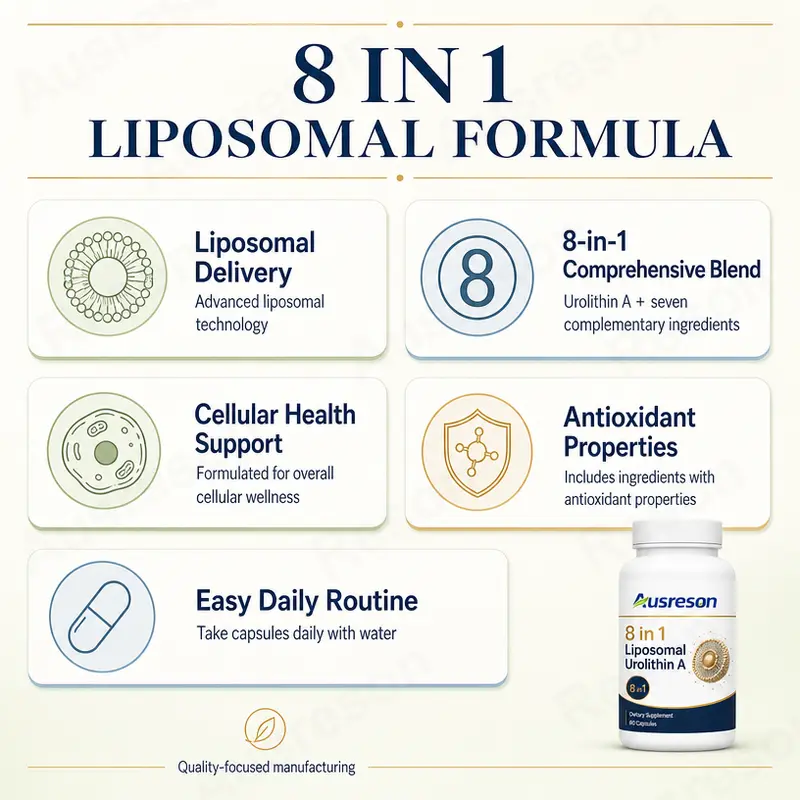 8 in 1 liposomal urolithin a capsules Private Label Supplier