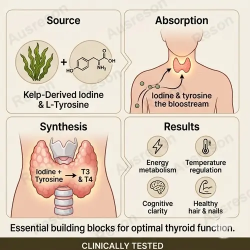 bulk Kelp-Derived Iodine & L-Tyrosine Thyroid capsules | OEM