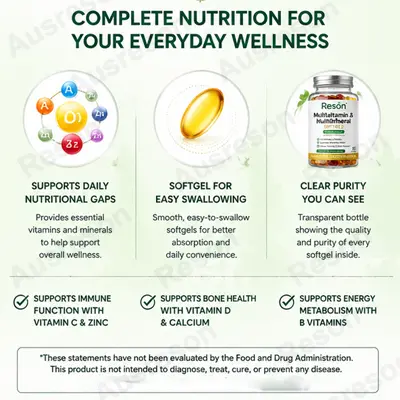 Multivitamin & Multimineral softgel supplement bulk supply
