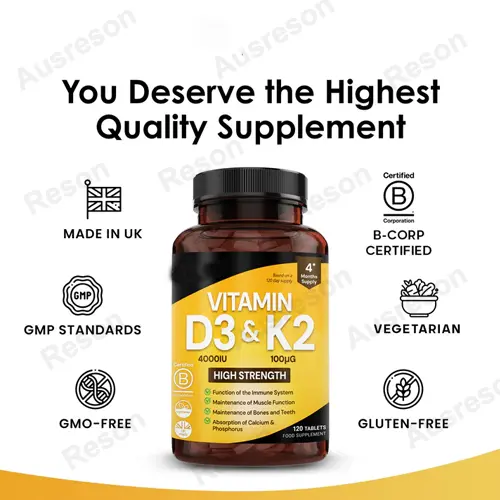Vitamin D3 + K2 tablets OEM Manufacturer | Reson