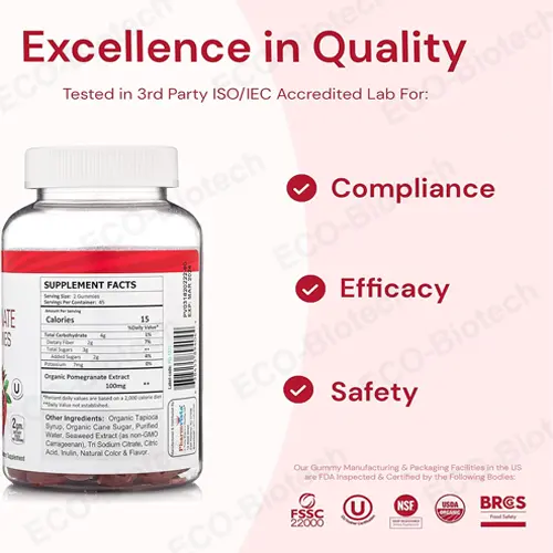 Pomegranate fiber gummies OEM manufacturer