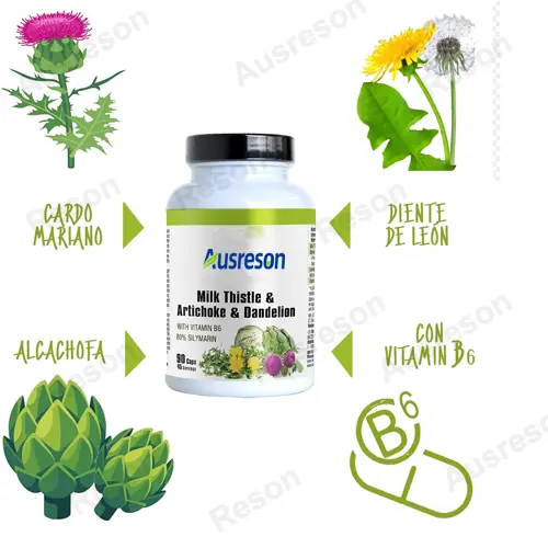 Milk Thistle Artichoke Dandelion Capsules Natural Liver Support
