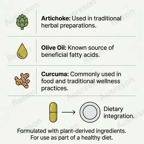 Artichoke + Olive Oil + Curcuma capsules Liver support | OEM