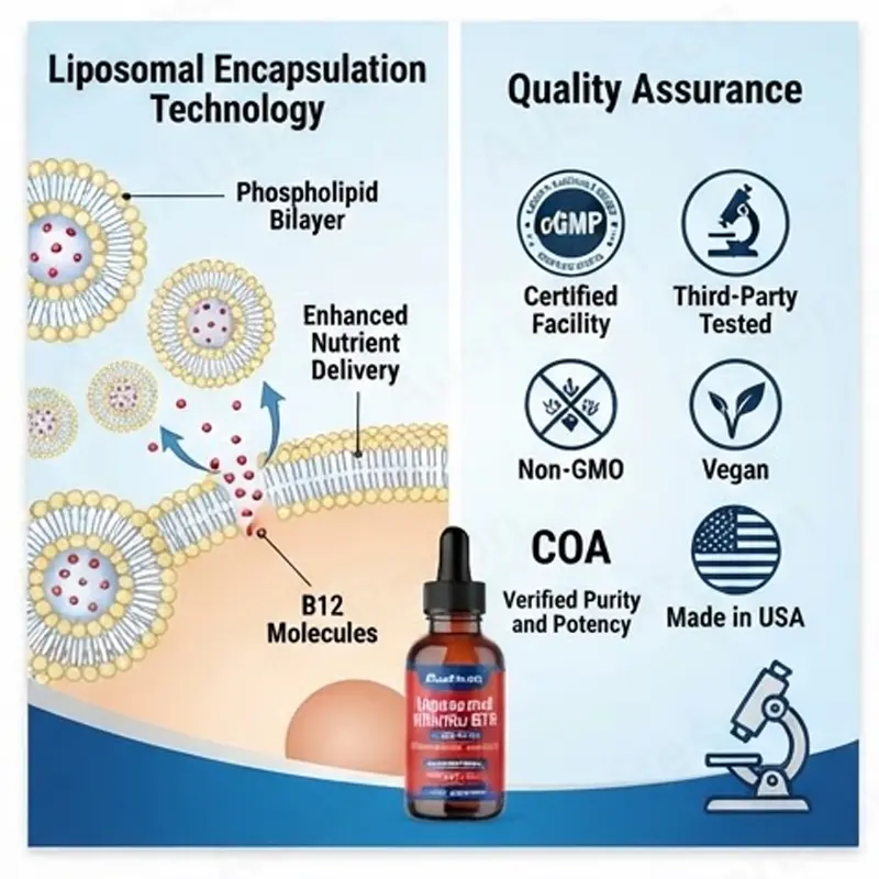 High absorption Liposomal Vitamin B12 liquid drops OEM Manufacturer