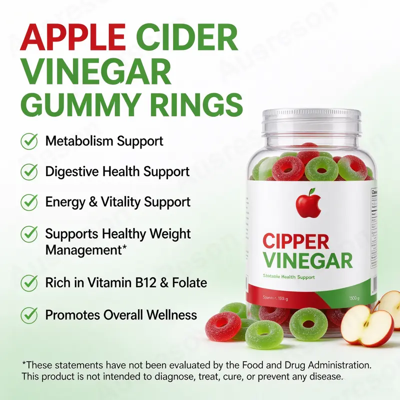 Apple Cider Vinegar Gummy Rings slimming supplement Manufacturer