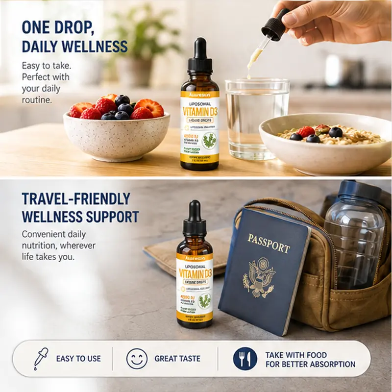 Liposomal Vitamin D3 liquid drops high Bioavailable Manufacturer