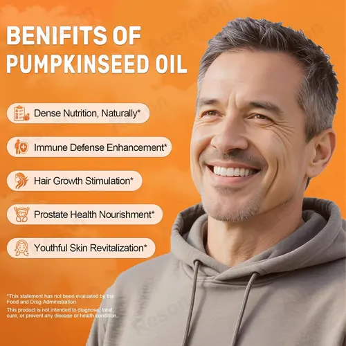 Pumpkin Oil softgels Supports Hair, Urinary, Bladder & Prostate Health