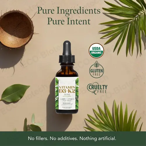 High-absorption vitamin d3 k2 (MK-7) drops for immune support