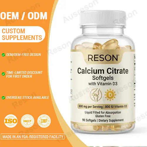 calcium citrate with vitamin d3 soft gels bulk supplier
