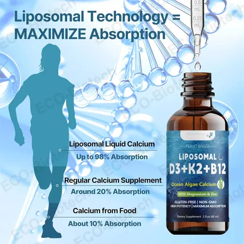 Liposomal Vitamin D3 K2 Calcium drops OEM customization