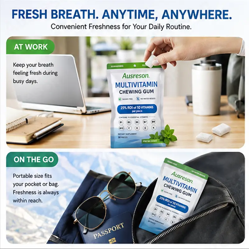 Sugar-free Multivitamin Functional Chewing Gum OEM supplier