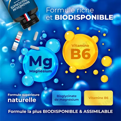 Magnesium Bisglycinate with vitamin b6 capsules Sleep, Stress