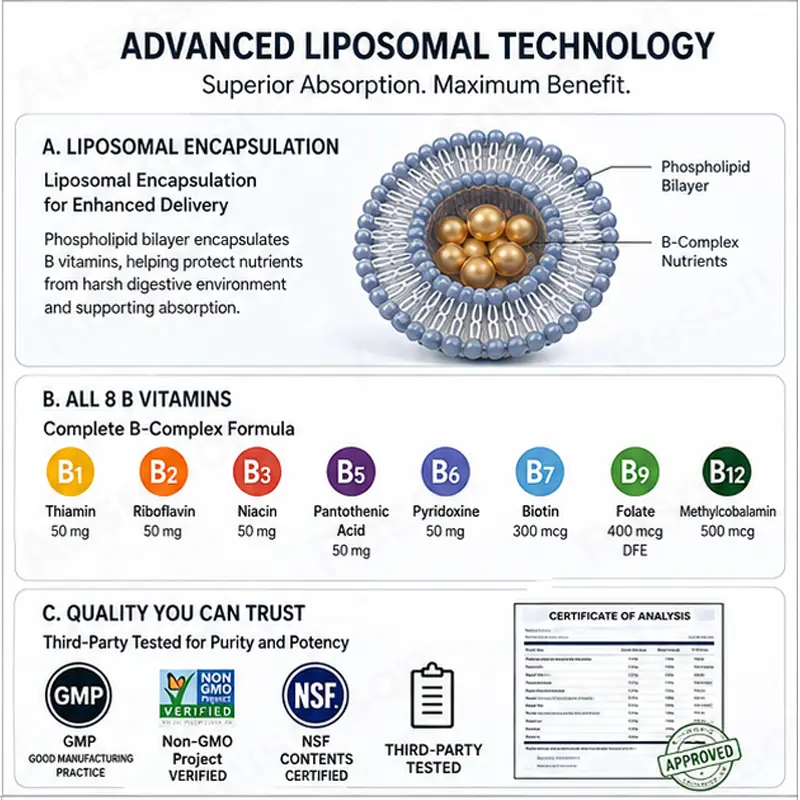 High absorption Liposomal B-Complex capsules Manufacturer