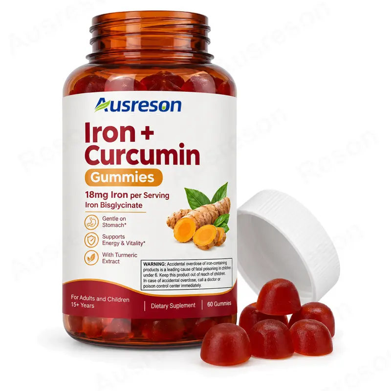 Vegan Iron curcumin gummies supplement OEM Manufacturer