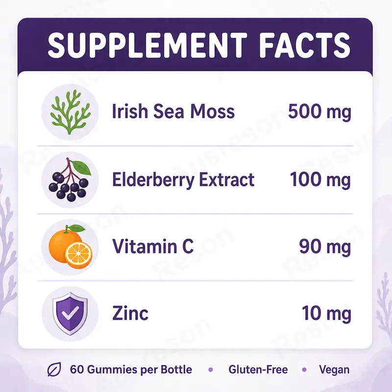 Sea Moss Elderberry Gummies immune support OEM Manufacturer
