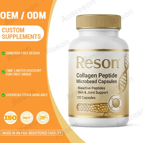 Collagen peptide AbsorbCore microbead capsules OEM manufacturer