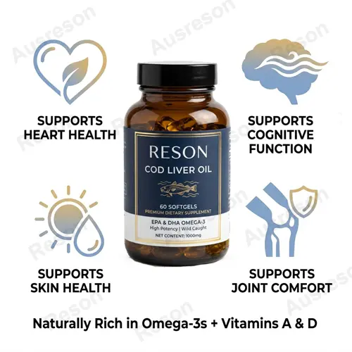 Premium Cod Liver Oil Capsules - Natural Vitamin A & D3 Support