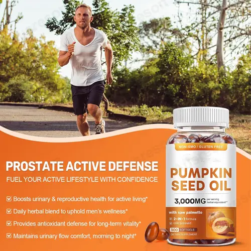 Pumpkin Oil softgels Supports Hair, Urinary, Bladder & Prostate Health