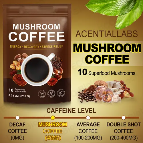 Organic Mushroom Coffee powder for Focus & Immune Support | oem