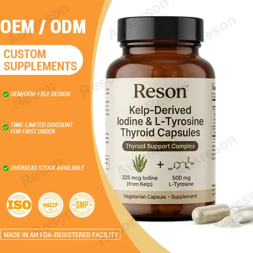 bulk Kelp-Derived Iodine & L-Tyrosine Thyroid capsules | OEM