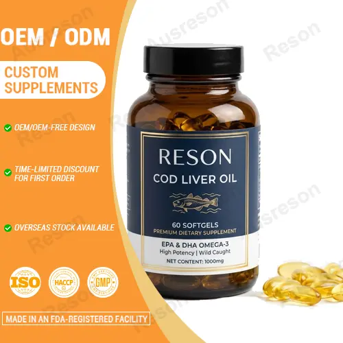 Premium Cod Liver Oil Capsules - Natural Vitamin A & D3 Support