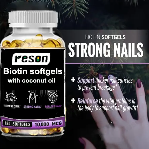 10000mcg Biotin softgels with coconut oil | GMP Reson