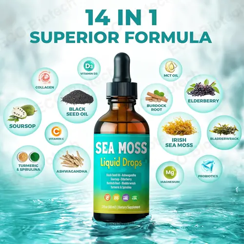 Organic sea moss liquid drops 2000mg manufacturer
