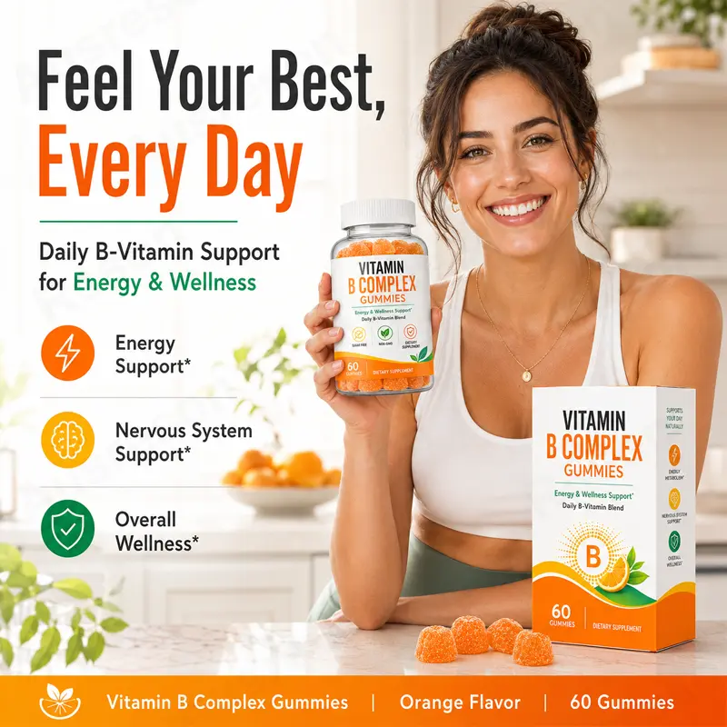 Vegan vitamin B Complex Gummies Manufacturer