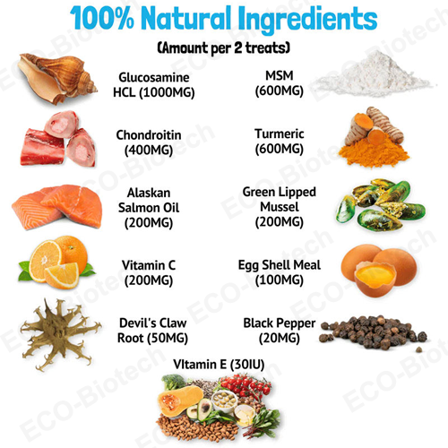 Hip & Joint Support for dogs supplement with Glucosamine chondroitin MSM