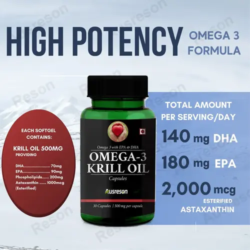 Omega 3 & Antarctic Krill capsules for heart and brain | Reson