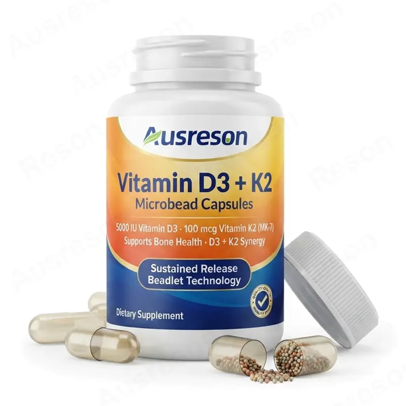 Vitamin D3 K2 microbead capsules Bone and heart health Manufacturer