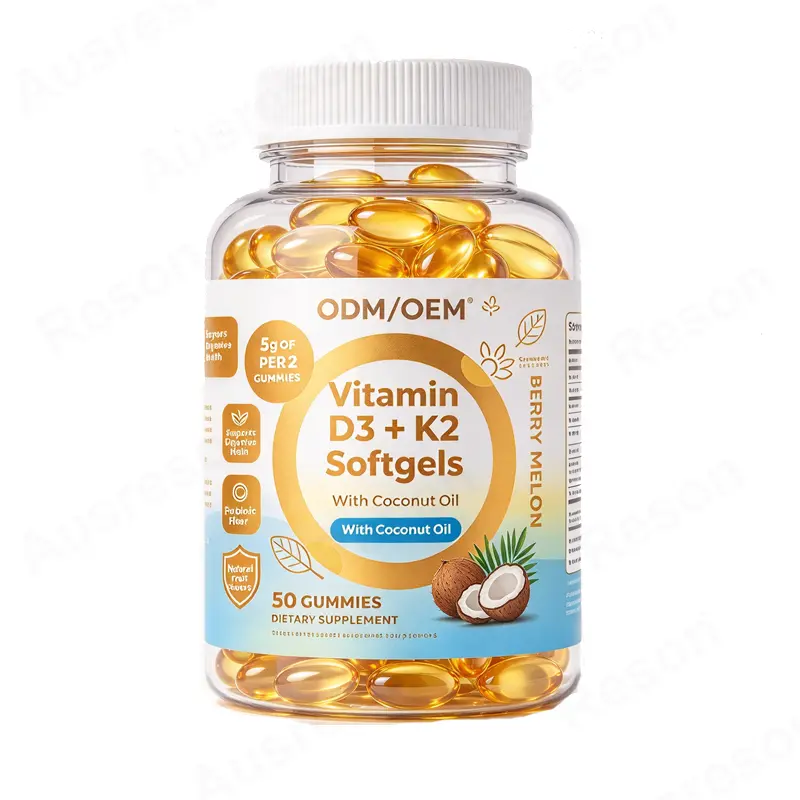 vitamin d3 & k2 softgel with coconut oil oem Manufacturer