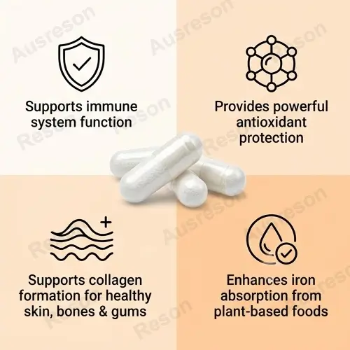 Pure Ascorbic Acid Vitamin C capsules Manufacturer