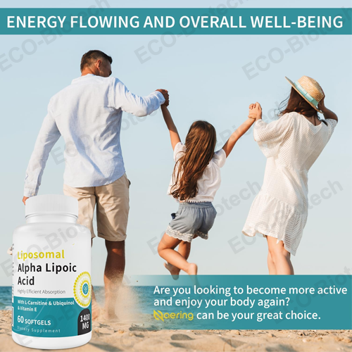 Alpha Lipoic Acid ALA softgels supplement with Liposomal technology