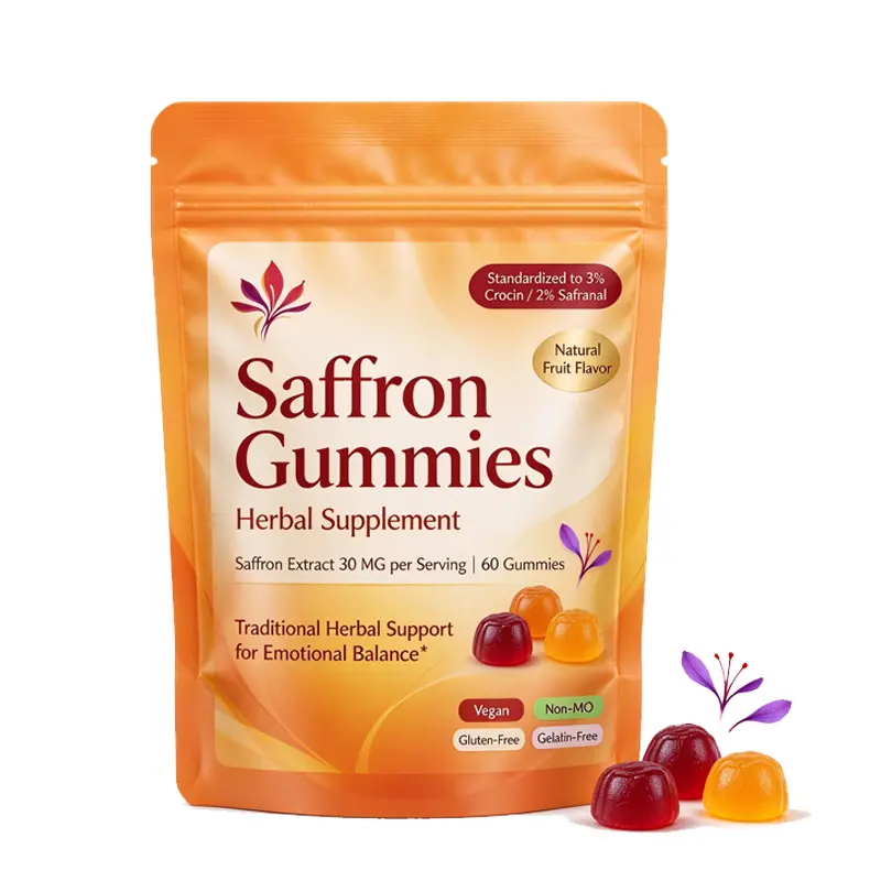 Saffron extract gummies for mood support Private Label supplier