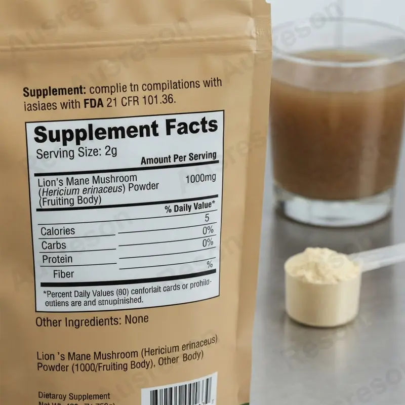 organic Lion's Mane Mushroom powder bulk Manufacturer