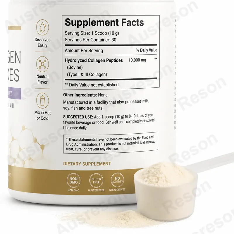 Hydrolyzed Collagen Peptides powder bioavailability Type I & Type III