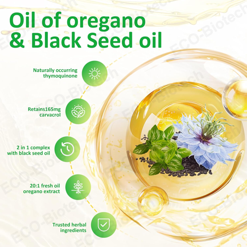 Wild Oregano Oil Softgels capsules with Black Seed Oil | Reson