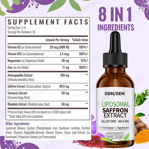 Fast-Absorbing Saffron Extract Liquid Drops | OEM Manufacturer