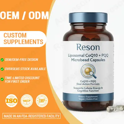 Liposomal CoQ10 + PQQ Microbead Capsules OEM Manufacturer