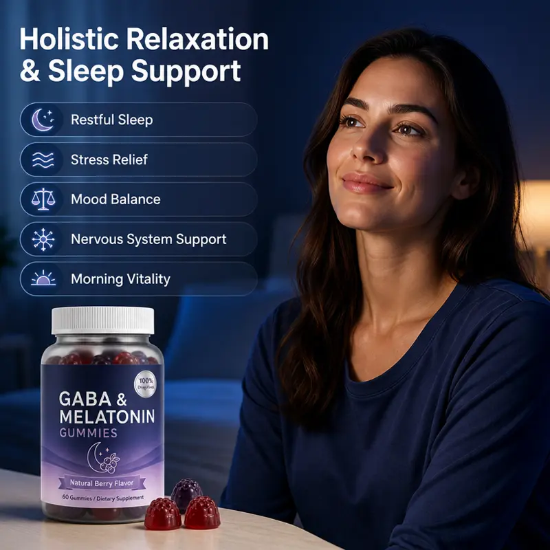 GABA + Melatonin gummies deep sleep supplement bulk supplier